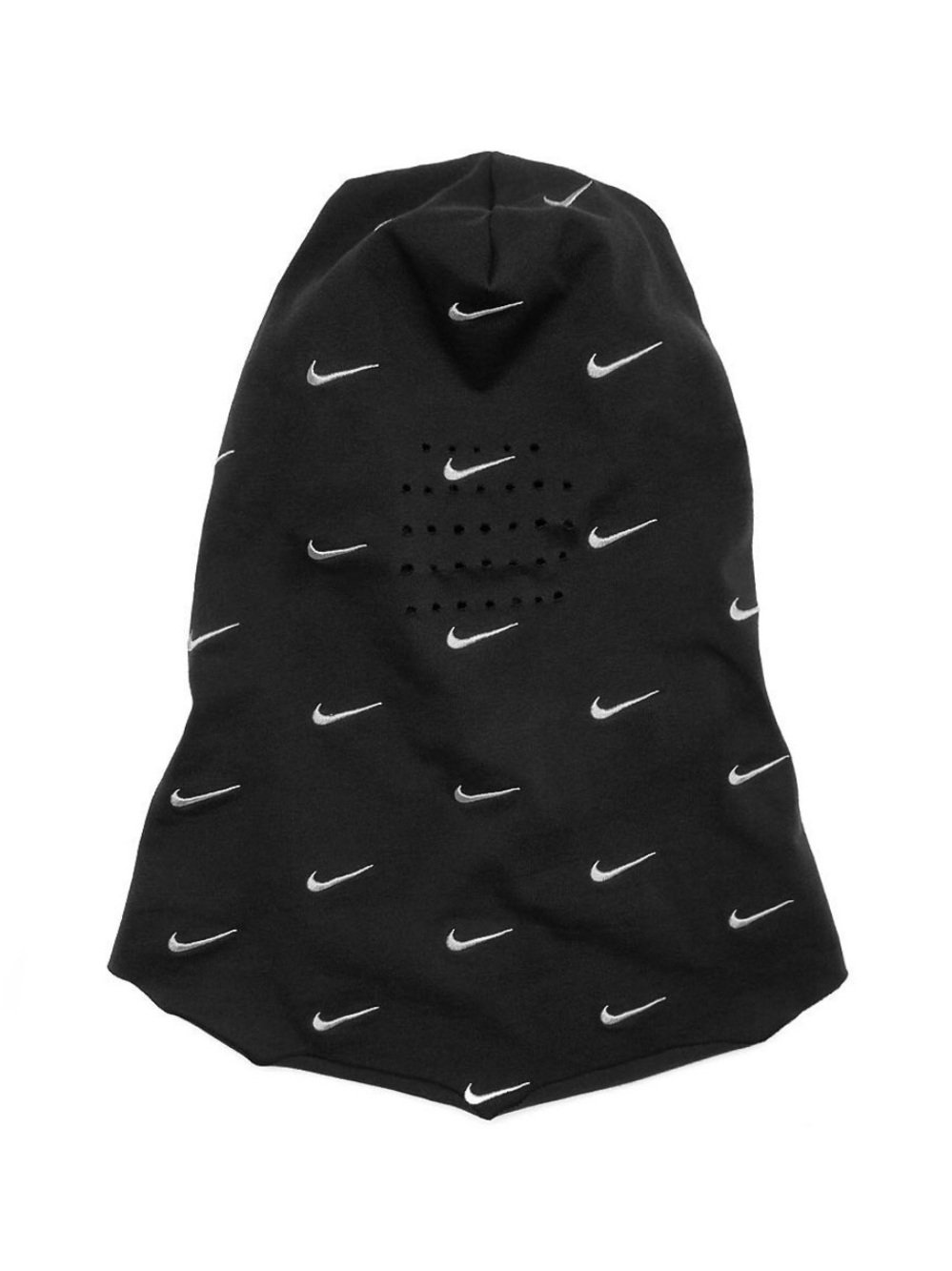 LukeVicious 1/1 Nike Black Balaclava Hood with White Swoosh Logos